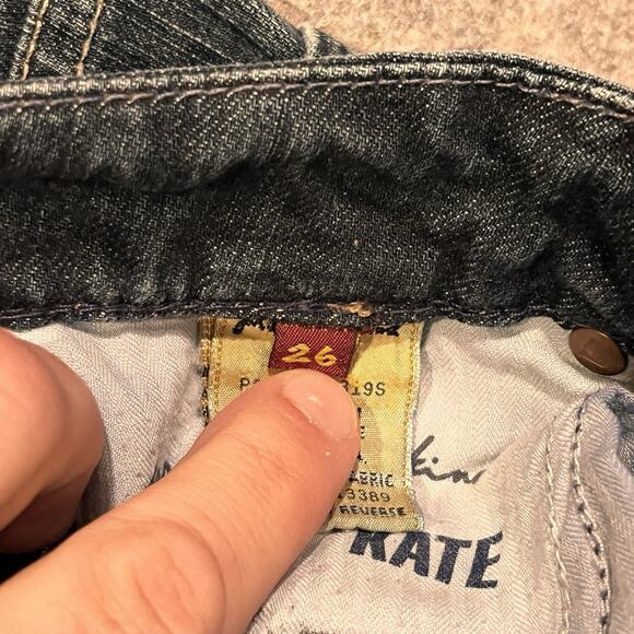 7 FOR ALL MANKIND Woman’s Vtg “Kate” Blue Jeans Size 26 Made In USA - Picture 8 of 15